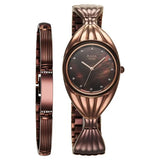 Titan Raga Memoirs Quartz Analog Mother Of Pearl Dial With Brown Metal Strap Watch For Women 95254qm01f