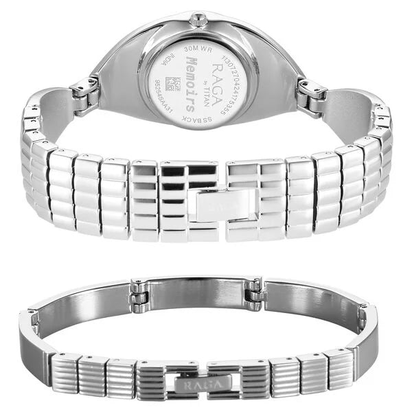 Titan Raga Memoirs Quartz Analog Silver Dial With Silver Metal Strap Watch For Women 95254sm01f - KRISHNA WATCH COMPANY
