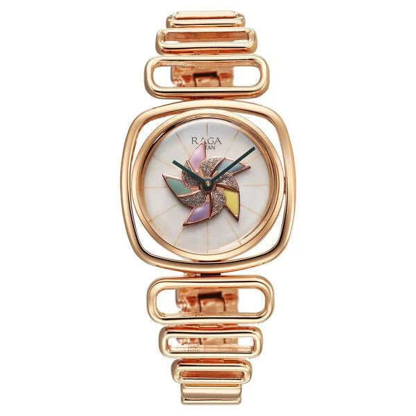 Titan Raga Memoirs Quartz Analog Mother of Pearl Dial For Women - 95256WM01 - KRISHNA WATCH COMPANY