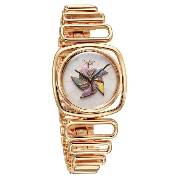 Titan Raga Memoirs Quartz Analog Mother of Pearl Dial For Women - 95256WM01 - KRISHNA WATCH COMPANY