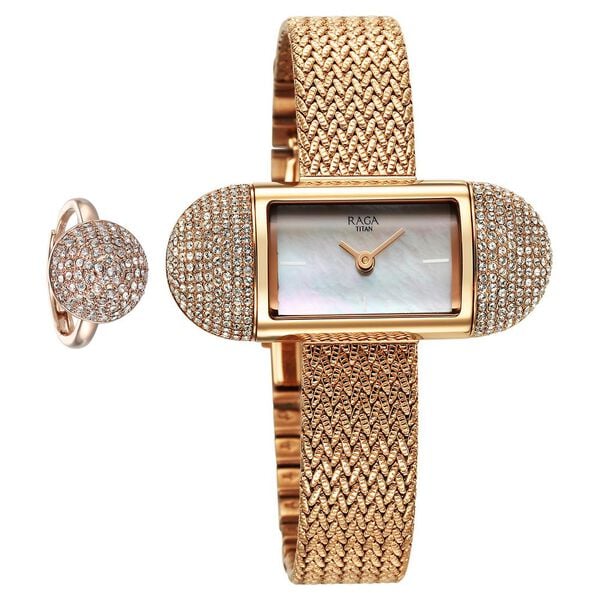 Titan Raga Memoirs Quartz Analog Watch For Women - 95259WM01F - KRISHNA WATCH COMPANY
