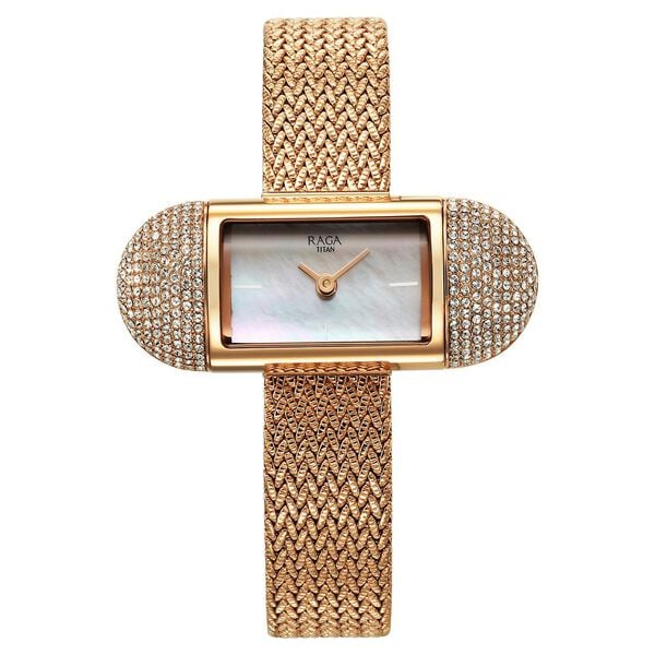 Titan Raga Memoirs Quartz Analog Watch For Women - 95259WM01F - KRISHNA WATCH COMPANY