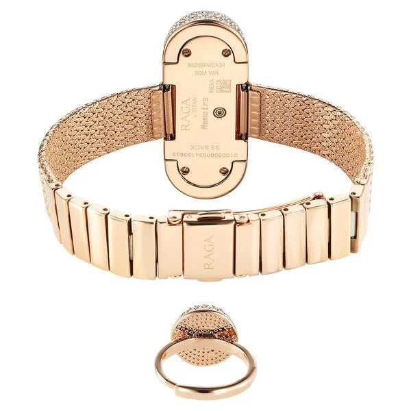 Titan Raga Memoirs Quartz Analog Watch For Women - 95259WM01F - KRISHNA WATCH COMPANY