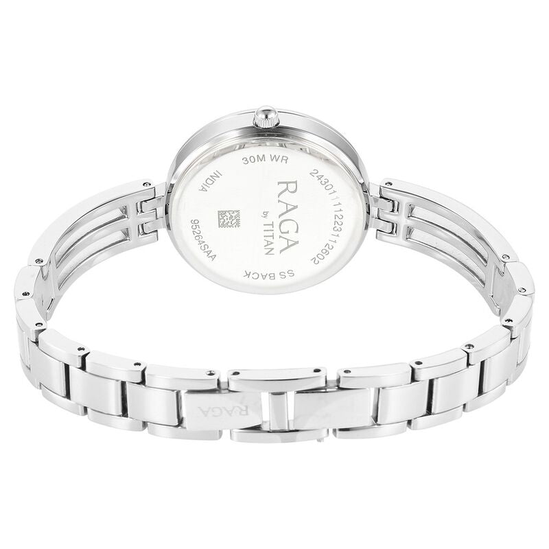 Titan Raga Showstopper Quartz Analog Silver Dial Watch for Women - 95264SM01 - KRISHNA WATCH COMPANY