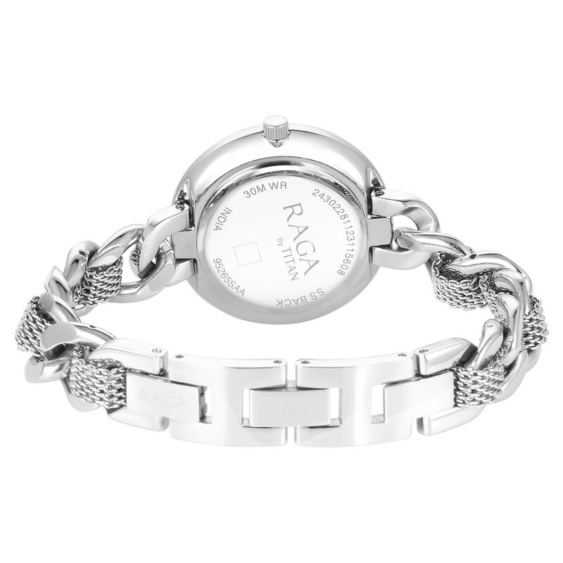 Titan Raga Showstopper Quartz Analog Silver Dial Metal Strap Watch for Women 95265SM01 - KRISHNA WATCH COMPANY