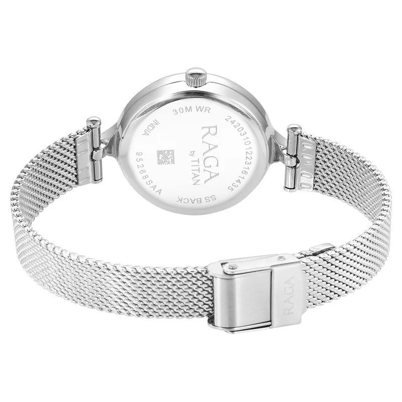 Titan Raga Showstopper Quartz Analog Pink Dial Watch for Women - 95268SM01 - KRISHNA WATCH COMPANY