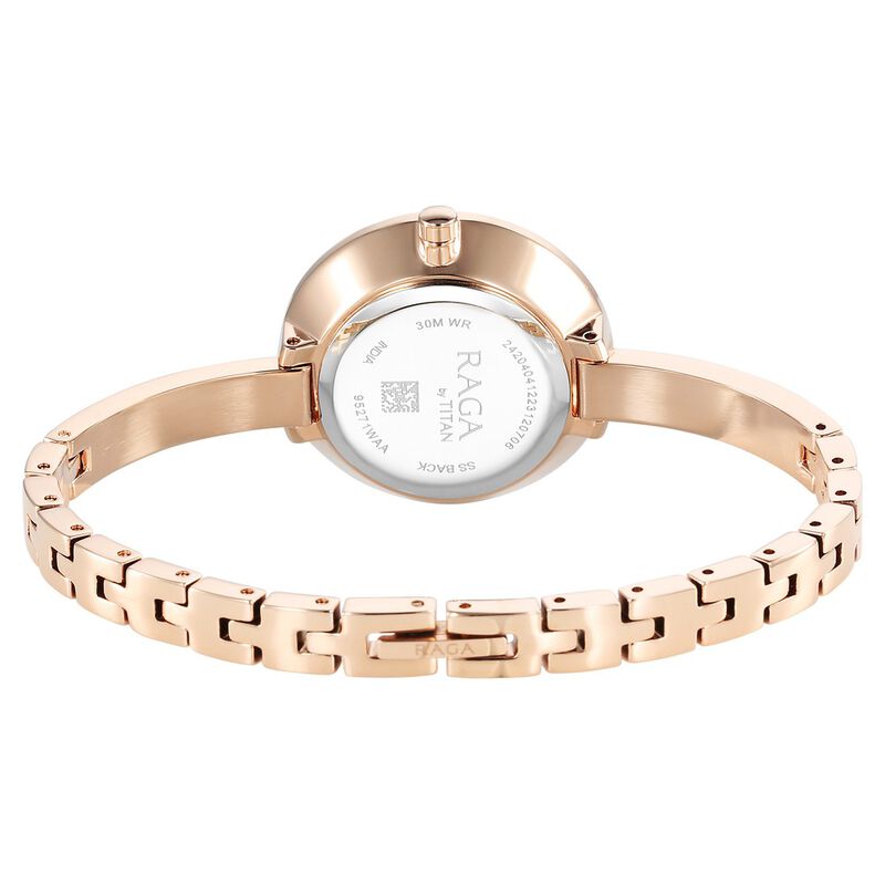 Titan Raga Showstopper Quartz Analog Silver Dial Metal Strap Watch for Women NT95271WM02