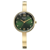 Titan Raga Showstopper Quartz Analog Green Dial Metal Strap Watch for Women - 95271YM01