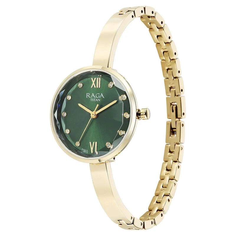 Titan Raga Showstopper Quartz Analog Watch for Women - 95271YM01 - KRISHNA WATCH COMPANY