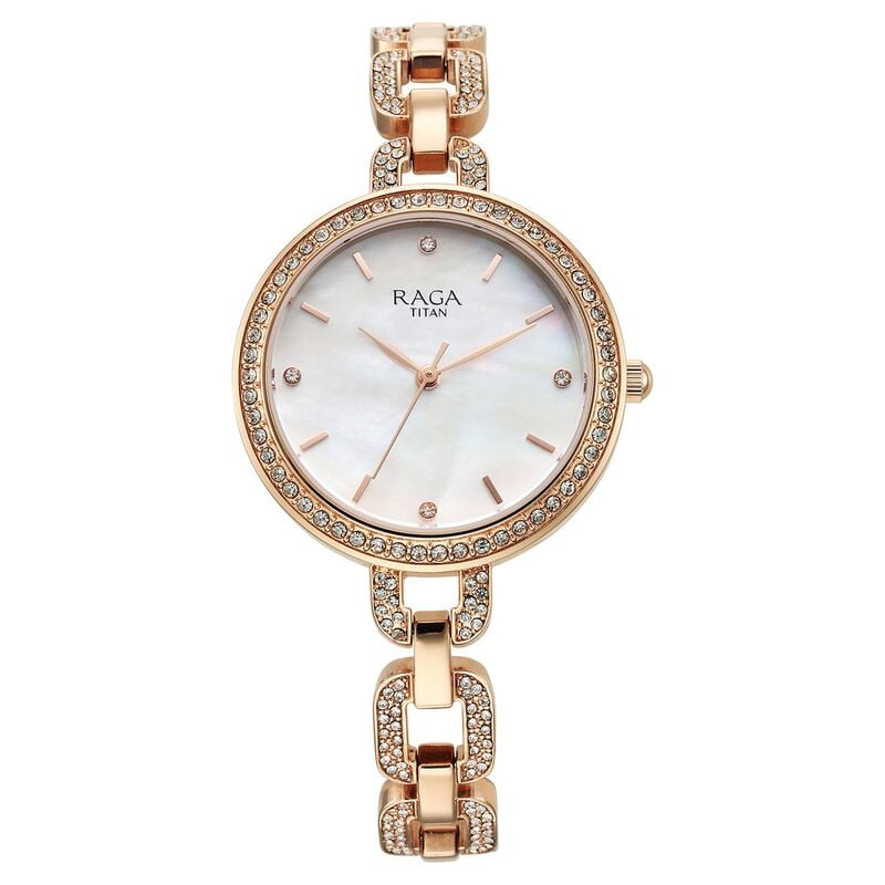 Titan Raga Showstopper Quartz Analog Watch for Women - 95272WM01 - KRISHNA WATCH COMPANY