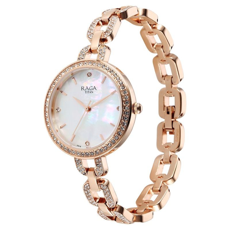 Titan Raga Showstopper Quartz Analog Watch for Women - 95272WM01 - KRISHNA WATCH COMPANY