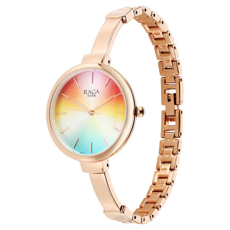 Titan Raga Showstopper Quartz Analog Multicoloured Dial Metal Strap Watch for Women 95273WM01 - KRISHNA WATCH COMPANY