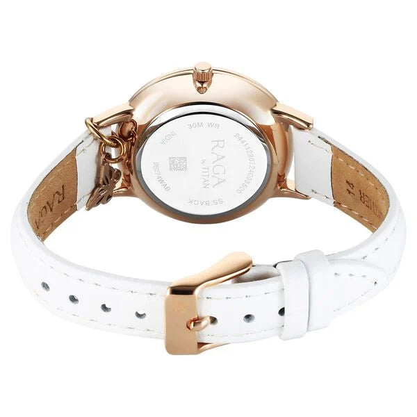 Titan Raga Showstopper Quartz Analog Mother Of Pearl Dial Metal Strap Watch For Women 95274wl03 - KRISHNA WATCH COMPANY