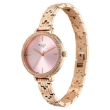 Titan Raga Showstopper Quartz Analog Pink Dial Metal Strap Watch for Women 95286WM01