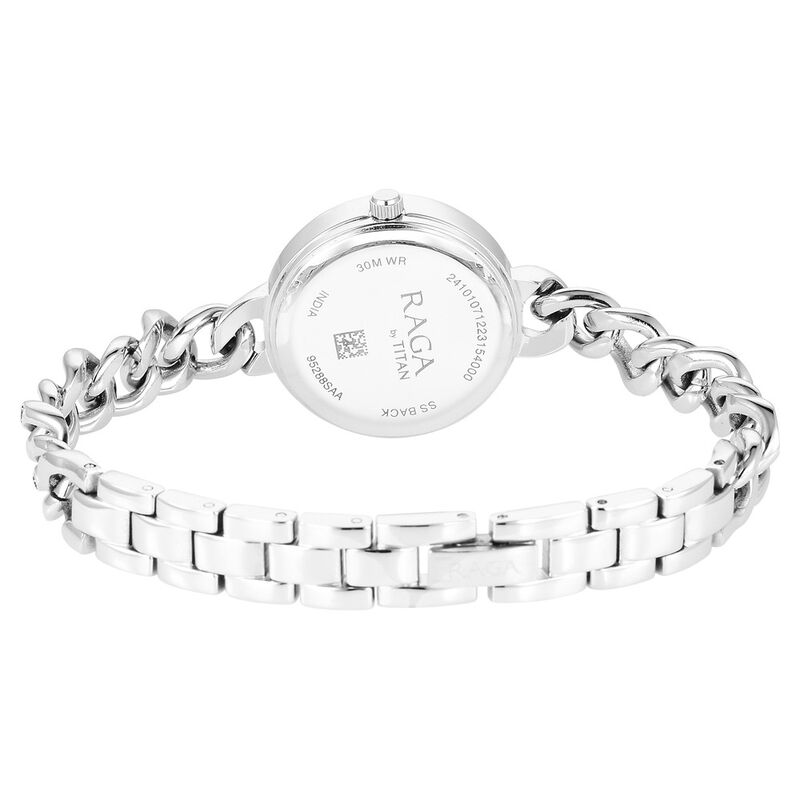 Titan Raga Showstopper Quartz Analog Silver Dial Metal Strap Watch for Women 95288SM01W - KRISHNA WATCH COMPANY