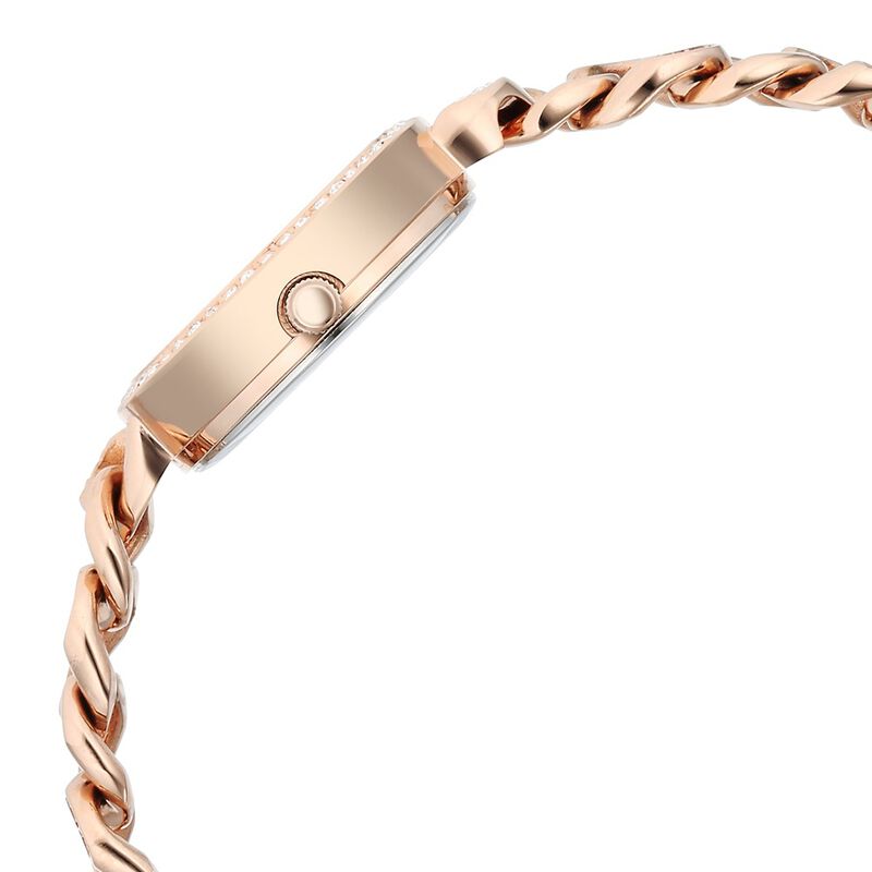 Titan Raga Showstopper Quartz Analog Rose Gold Dial Metal Strap Watch for Women 95288WM01W