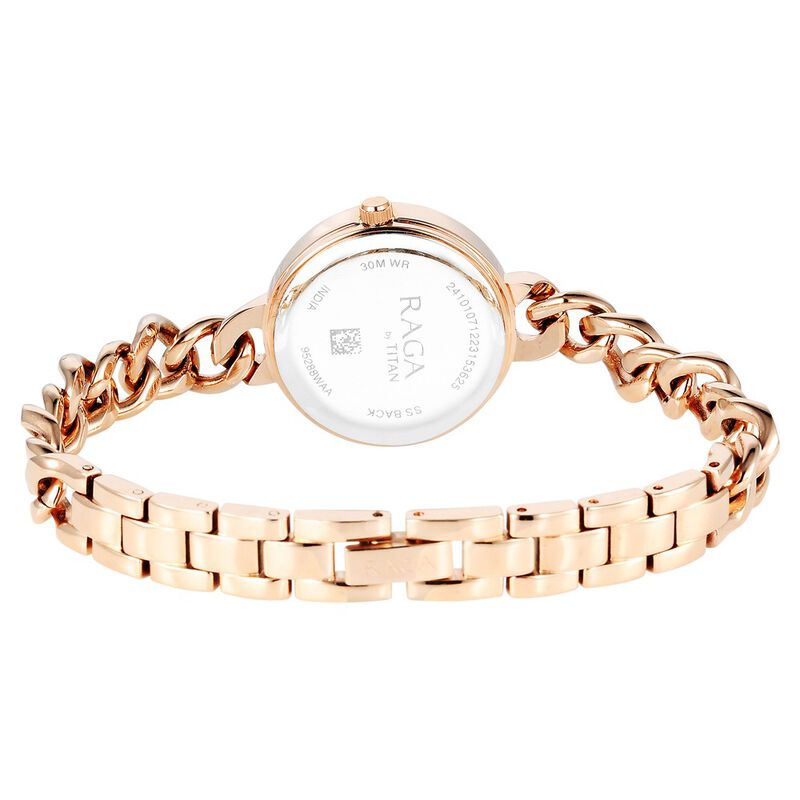 Titan Raga Showstopper Quartz Analog Rose Gold Dial Watch for Women - 95288WM01W - KRISHNA WATCH COMPANY