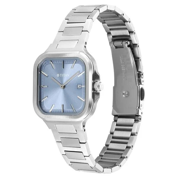 Titan Slim Square Quartz Analog Watch For Women - 95291SM01 - KRISHNA WATCH COMPANY