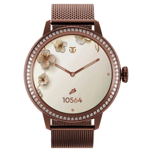 Titan Valerie Premium Smartwatch with All 316L SS construction, Skin Temp. Sensor, Womens Health, SingleSync BT Calling - 95292QM01 - KRISHNA WATCH COMPANY