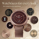 Titan Valerie Premium Smartwatch with All 316L SS construction, Skin Temp. Sensor, Women’s Health, SingleSync BT Calling 95292wm01