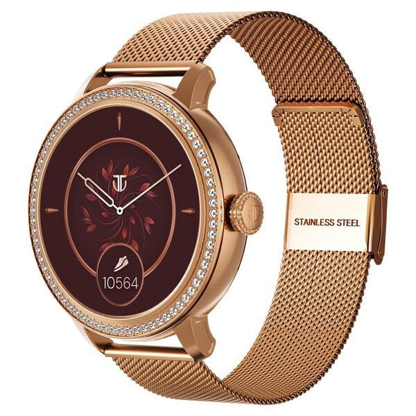 Titan Valerie Premium Smartwatch with All 316L SS construction, Skin Temp. Sensor, Womens Health, SingleSync BT Calling 95292wm02 - KRISHNA WATCH COMPANY