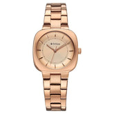 Titan Horizon Quartz Analog Rose Gold Dial Watch For Women - 95296WM01