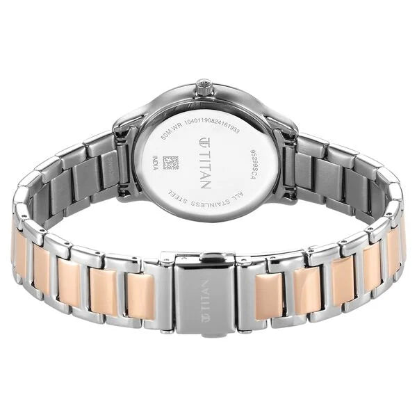 Titan Horizon Quartz Analog Rose gold Dial Stainless Steel Strap Watch For Women 95299km01 - KRISHNA WATCH COMPANY
