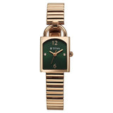 Titan Metro Quartz Analog Green Dial Stainless Steel Strap Watch For Women - 95303WM01