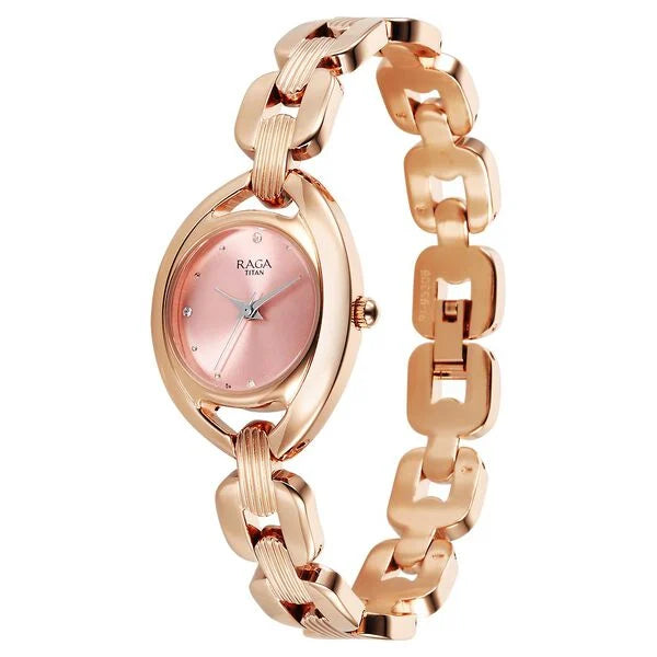 Titan Raga Showstopper Quartz Analog Watch For Women - 95306WM01 - KRISHNA WATCH COMPANY