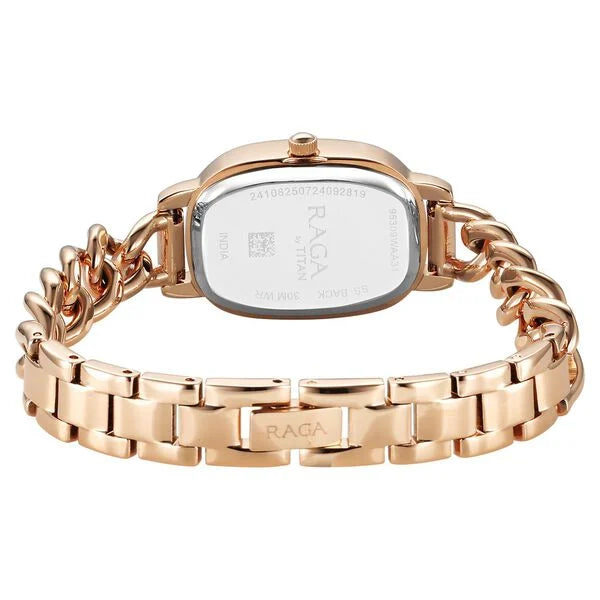 Titan Raga Showstopper Quartz Analog Rose Gold Dial Watch For Women - 95309WM01 - KRISHNA WATCH COMPANY