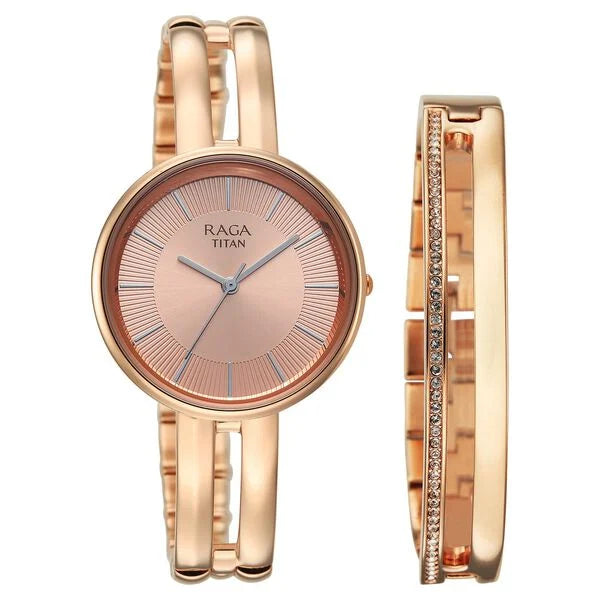 Titan Raga Contempore Quartz Analog Watch For Women 95310WM02F - KRISHNA WATCH COMPANY