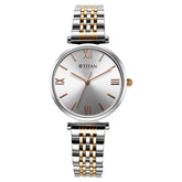 Titan Workmode Quartz Analog Silver Dial Metal Strap watch For Women - 95313KM01