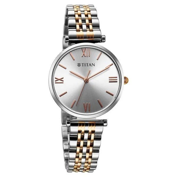 Titan Workmode Quartz Analog Silver Dial Metal Strap watch For Women - 95313KM01 - KRISHNA WATCH COMPANY