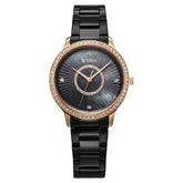Titan Glamour Quartz Analog Black Dial Black Stainless Steel Strap Watch For Women 95314km01