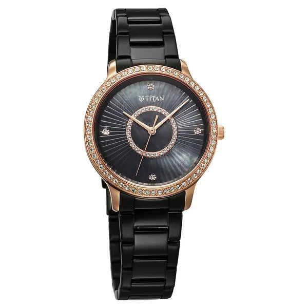 Titan Glamour Quartz Analog Watch For Women - 95314KM01 - KRISHNA WATCH COMPANY