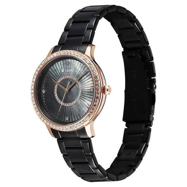 Titan Glamour Quartz Analog Watch For Women - 95314KM01 - KRISHNA WATCH COMPANY
