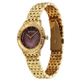 Titan Glamour Quartz Analog Brown Dial Golden Watch For Women - 95316YM01