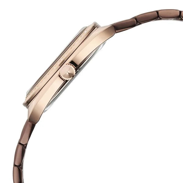 Titan Glamour Quartz Analog Brown Dial Brown Stainless Steel Strap Watch For Women 95317km01 - KRISHNA WATCH COMPANY