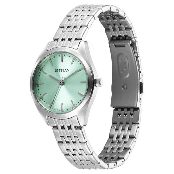 Titan Workmode Quartz Analog Green Dial Watch For Women - 95322SM01 - KRISHNA WATCH COMPANY