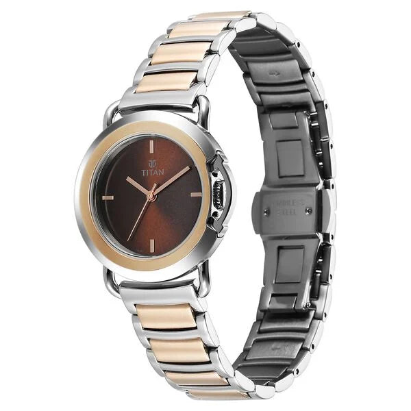 Titan Workmode Quartz Analog Brown Dial Watch For Women - 95324KM01 - KRISHNA WATCH COMPANY