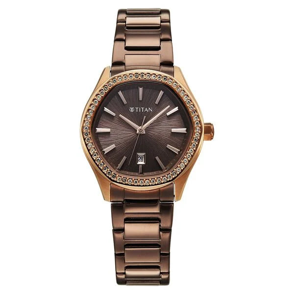 Titan Glamour Watch For Women 95326km02 - KRISHNA WATCH COMPANY