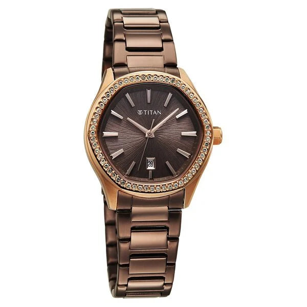 Titan Glamour Watch For Women 95326km02 - KRISHNA WATCH COMPANY