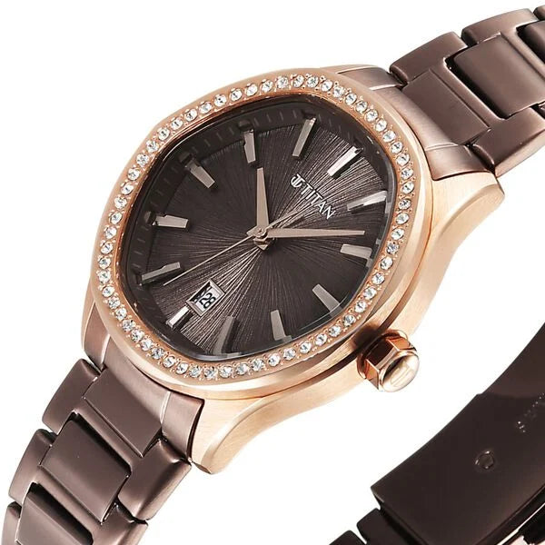 Titan Glamour Watch For Women 95326km02 - KRISHNA WATCH COMPANY