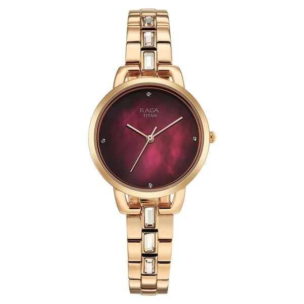 Titan Raga Glimmers Watch For Women 95327wm01f - KRISHNA WATCH COMPANY