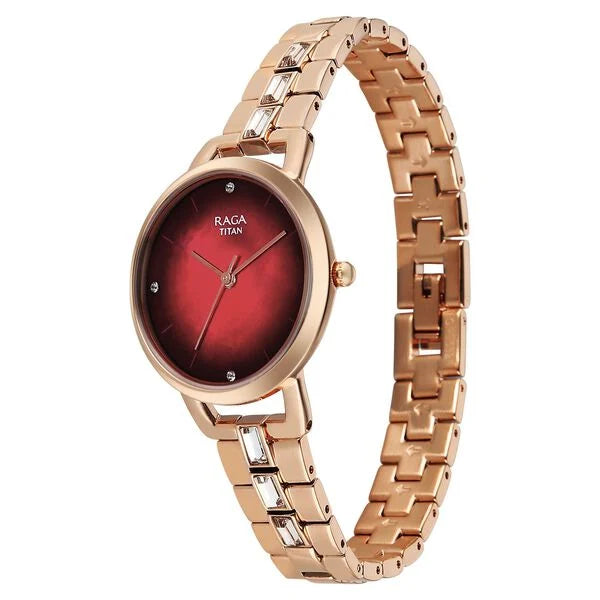 Titan Raga Glimmers Watch For Women 95327wm01f - KRISHNA WATCH COMPANY