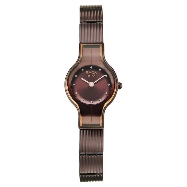 Titan Raga Glimmers Quartz Analog Watch For Women - 95328QM01F - KRISHNA WATCH COMPANY