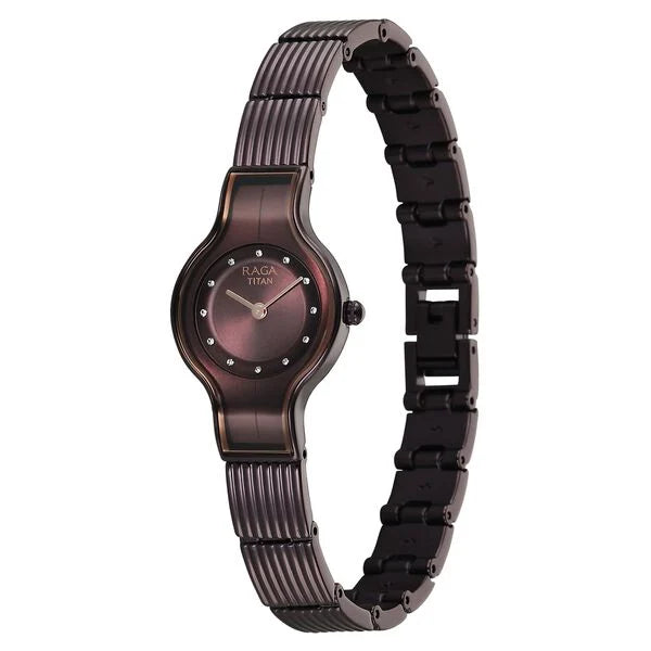 Titan Raga Glimmers Quartz Analog Watch For Women - 95328QM01F - KRISHNA WATCH COMPANY