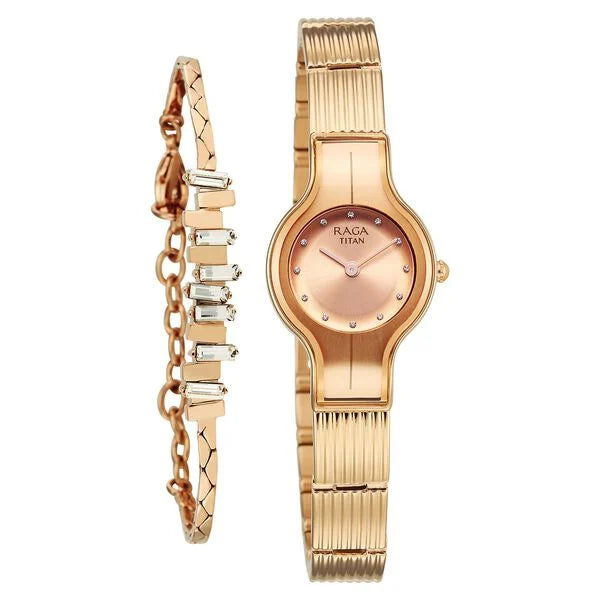 Titan Raga Glimmers Quartz Analog Watch For Women 95328wm01f - KRISHNA WATCH COMPANY