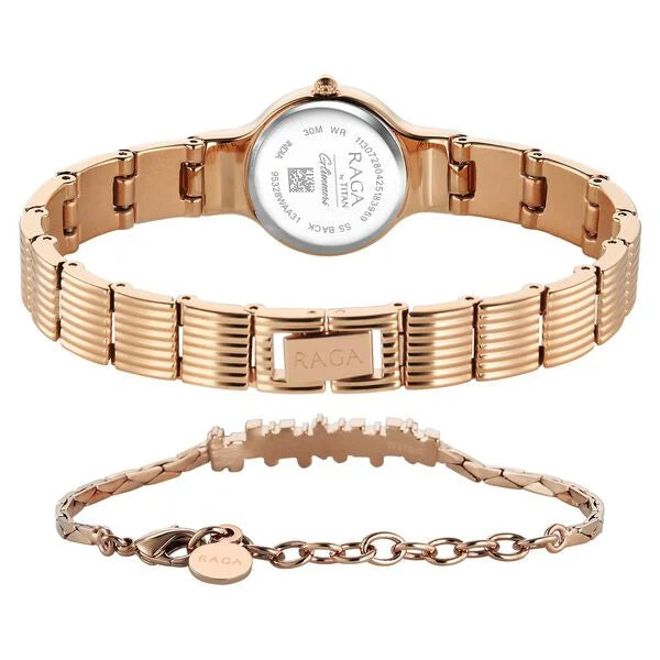 Titan Raga Glimmers Quartz Analog Watch For Women 95328wm01f - KRISHNA WATCH COMPANY
