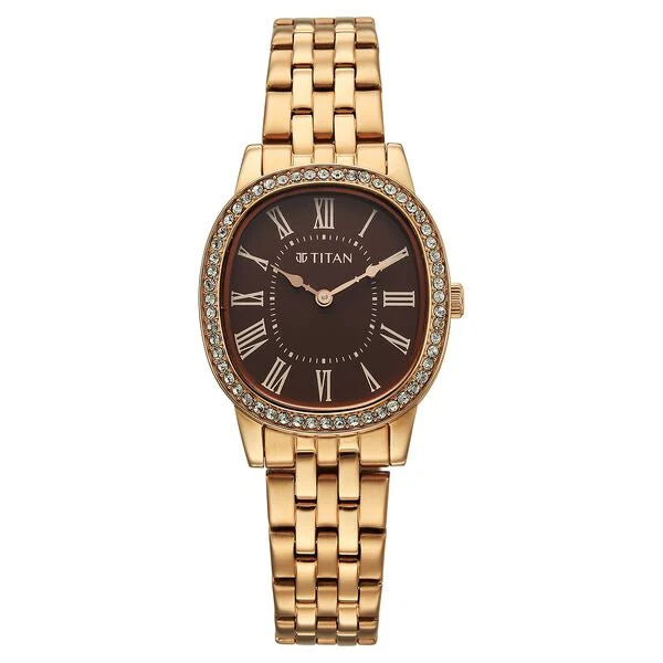 Titan Glamour Quartz Analog Watch For Women - 95332WM01 - KRISHNA WATCH COMPANY